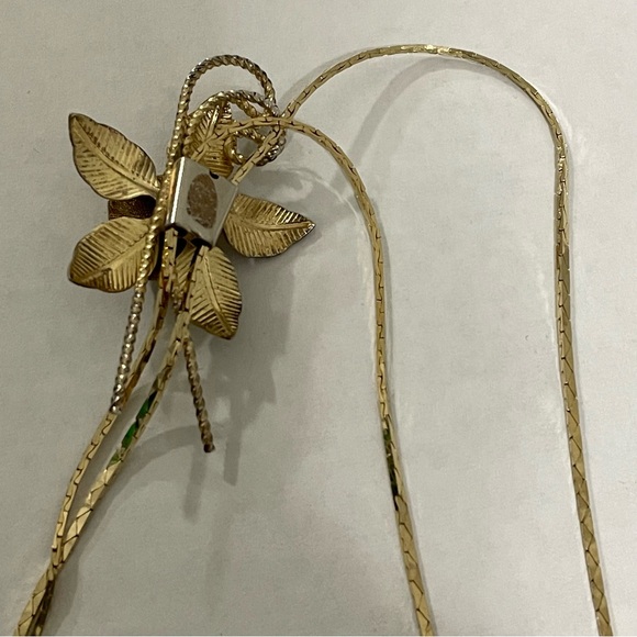 Gold Flower Style Bolo Necklace - Picture 10 of 13